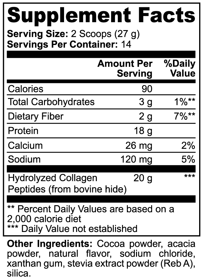 MTW Grass-Fed Collagen Peptides Powder (Chocolate)