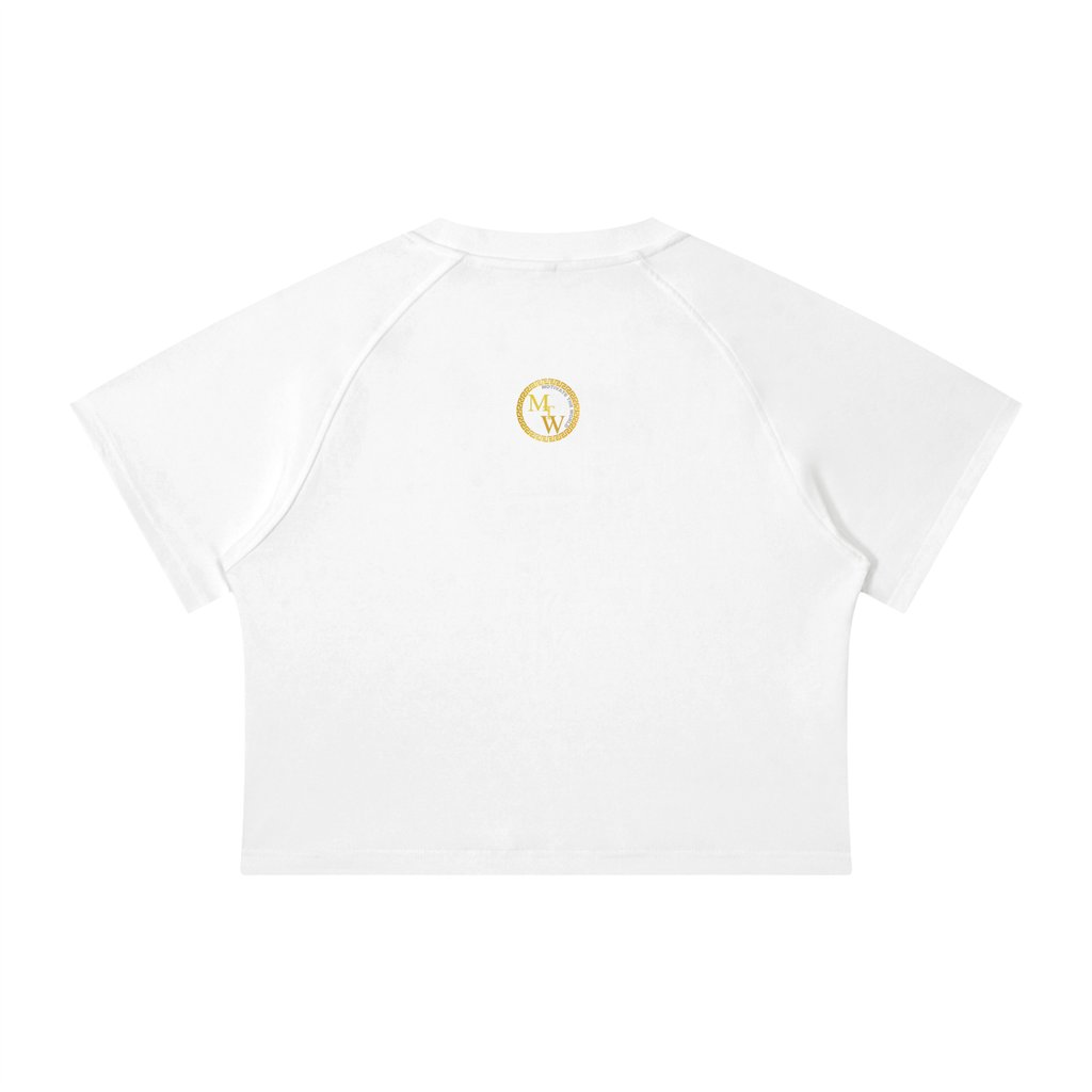 MTW Women Mineral Wash Raglan Crop T-Shirt